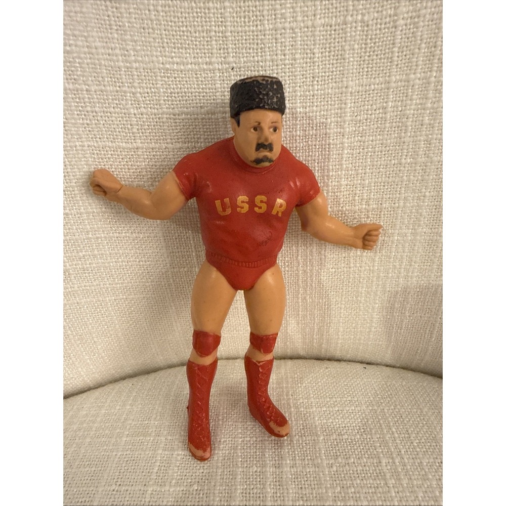 VTG 80s LJN WWF Bendies Nikolai Volkoff Wrestling Figure 1985 WWE Superstars 4.5